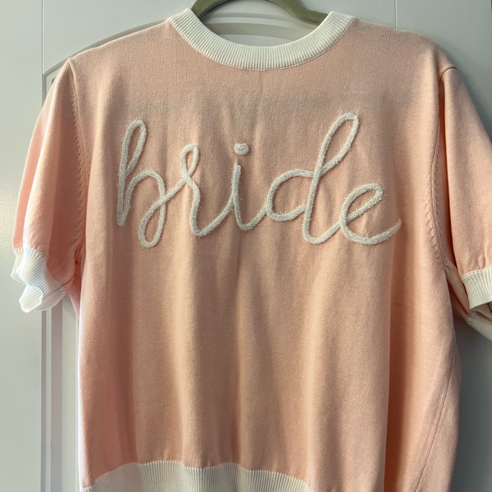 Queen of Sparkles Bride Glitter Script Sweater